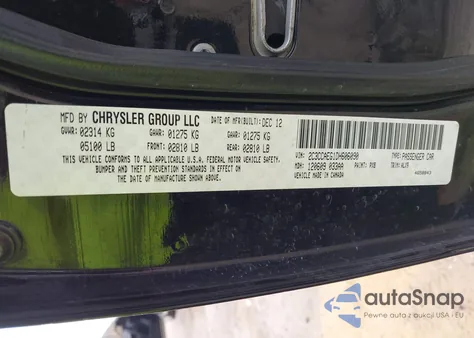 2013 Chrysler 300C from USA, damaged, VIN 2C3CCAEG1DH606090